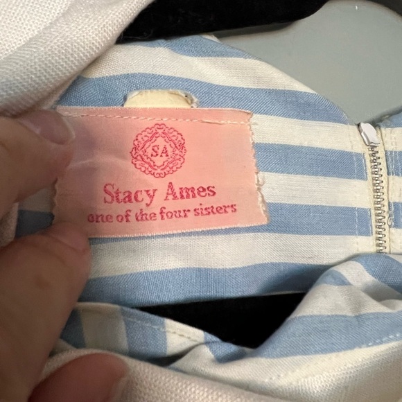 Stacy ames blue and white steiped sailor vintage union made dress - Picture 2 of 8